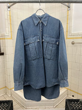 Load image into Gallery viewer, 1980s Katharine Hamnett Light Wash Denim Cargo Shirt - Size L