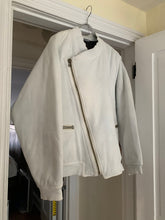 Load image into Gallery viewer, 1980s Issey Miyake White Dual Backzip Heavy Cotton Bomber Jacket with Asymmetric Closure - Size XL