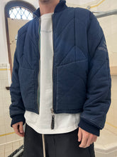 Load image into Gallery viewer, 1990s Armani Cropped Quilted Denim Bomber Jacket - Size L