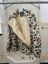 Load image into Gallery viewer, 1990s Armani Collegiate Flag Asymmetric Zip Hooded Anorak - Size L