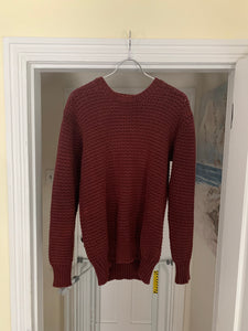 1980s CDGH Maroon Heavy Cotton Knitted Sweater - Size M