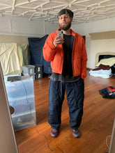 Load image into Gallery viewer, 1990s Armani Cropped Quilted Chevron Iridescent Orange Bomber Jacket - Size L