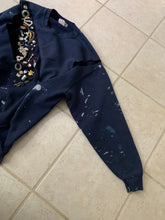 Load image into Gallery viewer, ss2021 Per Gotesson Slashed Vintage Paint Splattered Crewneck with Vintage Jewelry - Size S/M