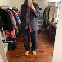 Load image into Gallery viewer, 1996 Comme des Garcons Homme Navy Polyester Extended Work Jacket - Size M