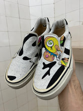 Load image into Gallery viewer, ss2000 Issey Miyake x Takashi Murakami Hand Painted Black and White Slip-ons - Size 8 US