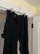 Load image into Gallery viewer, 2000s Armani Deep Black Articulated Corduroy Carpenter Pants - Size M