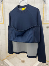 Load image into Gallery viewer, 2000s Mandarina Duck Navy Crewneck with Hidden Mesh Kangaroo Pocket - Size S