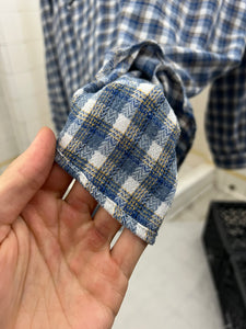 1980s Armani Plaid Shirt with Partially Hidden Button Placket - Size M