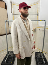 Load image into Gallery viewer, ss1992 Yohji Yamamoto Woven Silk Patched Double Breasted Blazer - Size XL