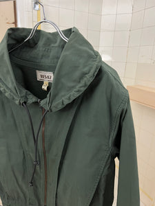 1970s Marithe Francois Girbaud x 11342 Life Preserver Jacket with High Neck and Rubber Drawstring Detailing - Size S