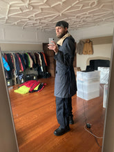 Load image into Gallery viewer, 1990s Armani Navy Hooded Military Parka - Size M