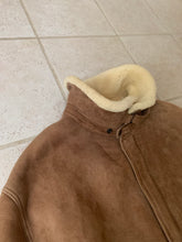 Load image into Gallery viewer, 1990s Armani Tan Suede Mouton Jacket - Size L