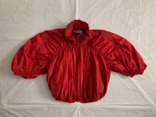 Load image into Gallery viewer, aw2007 Issey Miyake APOC Cropped Red Jacket with Pleats and Ribbing Details - Size S