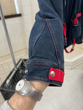 Load image into Gallery viewer, aw1993 Armani Denim Life Preserver Jacket with Removable Sleeves and Packable Hood - Size M