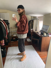 Load image into Gallery viewer, 1990s Armani Object Dyed Bordeaux Blouson with Pink Contrast Pipping - Size XL