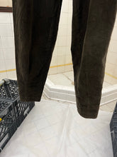 Load image into Gallery viewer, 1980s Katharine Hamnett Olive Corduroy Baggy Trousers with Waist Synch and Tapered Cuff - Size M