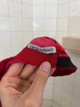 Load image into Gallery viewer, 1990s Armani Red Long-Brim Logo Cap - Size OS