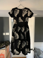 Load image into Gallery viewer, 2000s Vintage You Must Create Wool Dress with Spinal Skeleton Embroidery - Size S