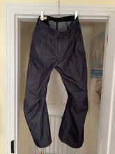 Load image into Gallery viewer, 1990s Armani Indigo Cotton Poly Blend Flare Trousers - Size M