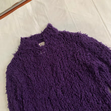 Load image into Gallery viewer, 1990s Yohji Yamamoto Purple Frayed Gauge Knit - Size M
