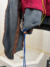 Load image into Gallery viewer, Seeing Red Teal Dyed Elephant Trunk Hoodie with Red Token Bag - Size OS