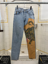Load image into Gallery viewer, 1990s Armani Tiger Oriental Applique Washed Denim - Size S