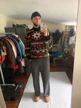 Load image into Gallery viewer, 1990s Katharine Hamnett Graphic Intarsia Turtleneck Sweater - Size XL