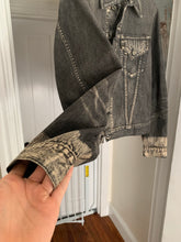 Load image into Gallery viewer, 2000s Yohji Yamamoto Faded Denim Trucker Jacket with Bleach Dipped Sleeve Hems - Size M