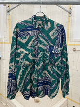 Load image into Gallery viewer, 1980s Marithe Francois Girbaud x Closed Graphic Pattern Shirt with Pleated Pocket Detailing - Size M