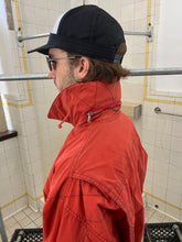 Load image into Gallery viewer, 1980s Armani Washed Red Cropped Moto Jacket with Quilted Sleeves - Size L