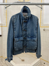 Load image into Gallery viewer, 1980s Marithe Francois Girbaud x Complemets Light Wash Denim Cargo Jacket with Front Buckle Closures - Size M