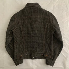 Load image into Gallery viewer, 1997 CDGH Charcoal Grey Textured Tweed Trucker Jacket - Size M