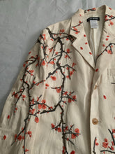 Load image into Gallery viewer, ss1995 Issey Miyake Cream Blazer with Embroidered Sakura Tree - Size L