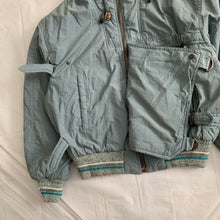 Load image into Gallery viewer, 1990s Armani Faded Olive Hooded Bomber with Modular Kangaroo Pouch - Size L