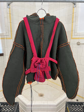 Load image into Gallery viewer, Seeing Red Green Dyed Elephant Trunk Hoodie with Red Token Bag - Size OS