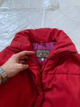 Load image into Gallery viewer, 1990s Armani Red High Neck Cropped Puffer Jacket - Size XS