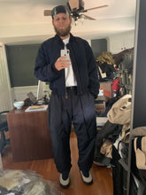 Load image into Gallery viewer, 1990s Armani Textured Nylon Bomber with Blue Contrast Seam Detail - Size XL