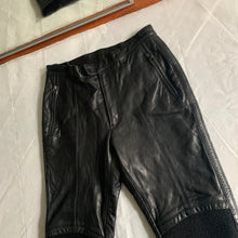 Load image into Gallery viewer, aw1996 Issey Miyake Black Sheep Leather Moto Biker Pants - Size L