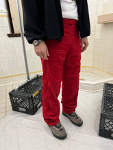 Load image into Gallery viewer, 2000s Armani Red Futuristic Padded Nylon Pants - Size M