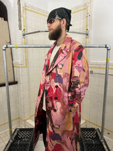 Load image into Gallery viewer, aw1997 Yohji Yamamoto Polyurethane Coated Abstract Print Trench Coat - Size OS