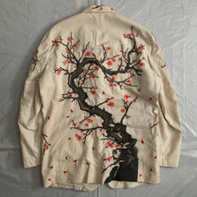 Load image into Gallery viewer, ss1995 Issey Miyake Cream Blazer with Embroidered Sakura Tree - Size L