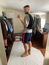 Load image into Gallery viewer, 2010s Cav Empt Navy Cotton Sweatshorts with Ribbed Side Seams - Size XL