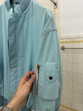 Load image into Gallery viewer, 1980s Armani Baby Blue Light Cotton Cropped Bomber with Tonal Piping - Size L