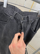 Load image into Gallery viewer, 1990s Armani Tiger Print Faded Charcoal Black Jeans - Size XL