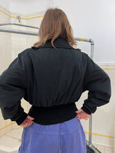 Load image into Gallery viewer, 1980s Katharine Hamnett Cropped High Neck Padded Bomber - Size S