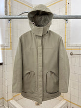 Load image into Gallery viewer, Late 1990s Mandarina Duck Beige Egg Cell Padded Jacket with Removable Hood - Size S