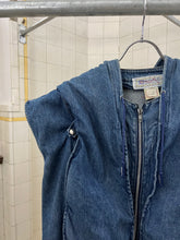Load image into Gallery viewer, 1980s Marithe Francois Girbaud x Complements Denim Hooded Life Preserver Vest - Size M