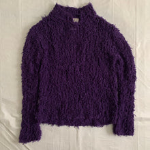 Load image into Gallery viewer, 1990s Yohji Yamamoto Purple Frayed Gauge Knit - Size M