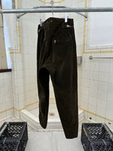 Load image into Gallery viewer, 1980s Katharine Hamnett Olive Corduroy Baggy Trousers with Waist Synch and Tapered Cuff - Size M