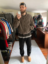 Load image into Gallery viewer, 1990s Armani Faded Brown Oversized Bomber Jacket with Contrast Detailing - Size XXL